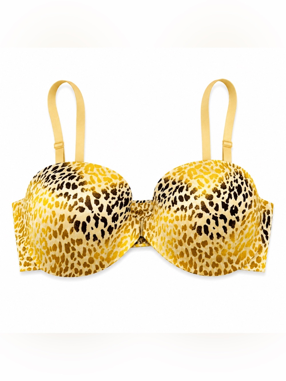 Victoria’s Secret Strapless Bra 36C Front Clasp Leopard Print Convertible Bra